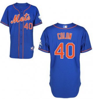 New York Mets #40 Bartolo Colon Blue Jersey