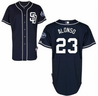 San Diego Padres #23 Yonder Alonso Navy Blue Jersey