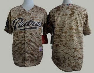 Men's San Diego Padres Blank 2015 Camo Jersey