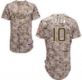 Men's San Diego Padres #10 Justin Upton 2015 Camo Jersey