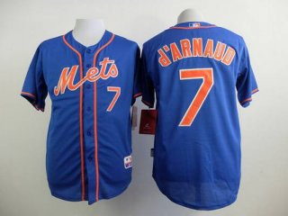 Men's New York Mets #7 Travis D'Arnaud Blue Jersey