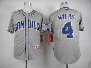 Men's San Diego Padres #4 Wil Myers Gray Jersey