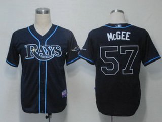 MLB Jerseys Tampa Bay Rays 57 Mcgee Dark Blue Cool Base