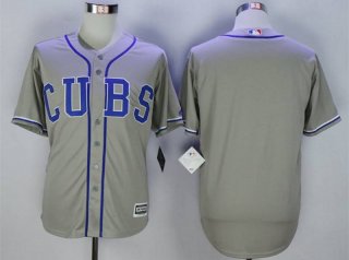 Men's Chicago Cubs Blank 2014 Grey New Cool Base Jersey