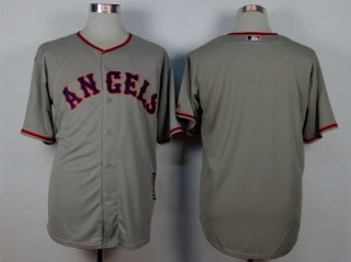 Men's LA Angels Of Anaheim Blank Grey 1965 Turn Back The Clock Jersey