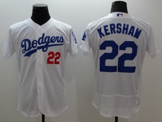 Men's Los Angeles Dodgers #22 Clayton Kershaw White Flexbase 2016 MLB Player Jersey