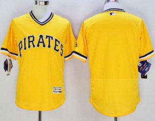 Men's Pittsburgh Pirates Blank Yellow Flexbase 2016 MLB Player Jersey