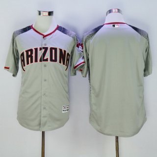 Men's Arizona Diamondbacks Blank Road Gray Brick 2016 Flexbase Majestic Baseball Jersey