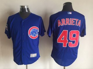 Men's Chicago Cubs #49 Jake Arrieta Blue 2016 Flexbase Majestic Baseball Jersey