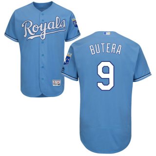 Men's Kansas City Royals #9 Drew Butera Majestic Light Blue 2016 Flexbase Authentic Collection Jersey