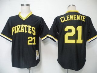 Pittsburgh Pirates #21 Roberto Clemente 1979 Black Throwback Jersey