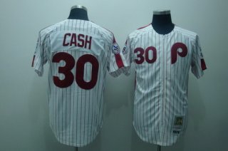 Philadelphia Phillies #30 Dave Cash 1976 White Throwback Jersey