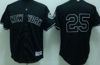 New York Yankees #25 Mark Teixeira Black Jersey