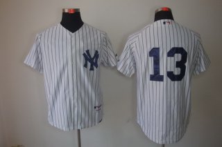 New York Yankees #13 Alex Rodriguez White Jersey