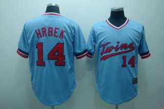 Minnesota Twins #14 Kent Hrbek Light Blue Throwback Jersey