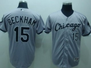 Chicago White Sox #15 Gordon Beckham Gray Jersey