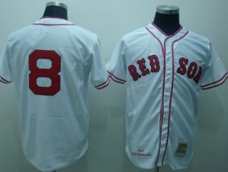 Boston Red Sox #8 Carl Yastrzemski 1967 White Throwback Jersey