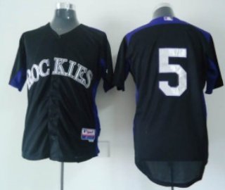 Colorado Rockies #5 Carlos Gonzalez Black BP Jersey