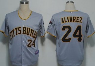 Pittsburgh Pirates #24 Pedro Alvarez Gray Jersey