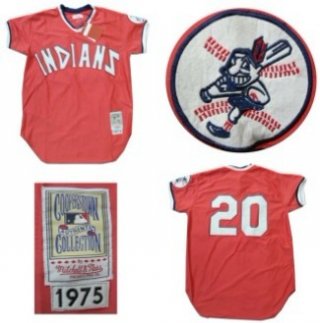 Cleveland Indians #20 Frank Robinson 1975 Red Throwback Jersey