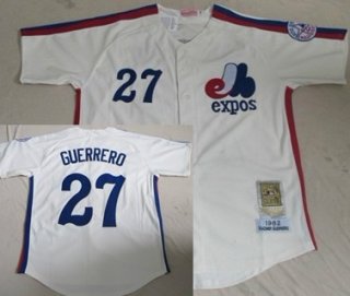 Montreal Expos #27 Vladimir Guerrero 1982 Cream Throwback Jersey