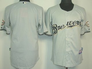 Milwaukee Brewers Blank Gray Jersey