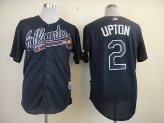 Atlanta Braves #2 Melvin Upton Navy Blue Jersey