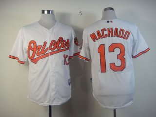 Baltimore Orioles #13 Manny Machado White Jersey