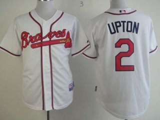 Atlanta Braves #2 Melvin Upton White Jersey