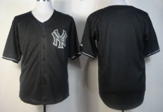 New York Yankees Blank Black Fashion Jersey