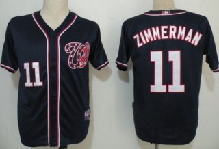 Washington Nationals #11 Ryan Zimmerman Navy Blue Jersey