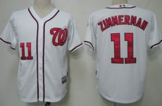 Washington Nationals #11 Ryan Zimmerman White Jersey