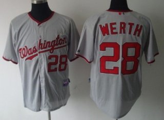 Washington Nationals #28 Jayson Werth Gray Jersey