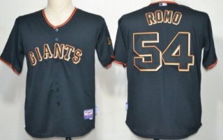 San Francisco Giants #54 Sergio Romo Black Jersey