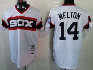 Chicago White Sox #14 Bill Melton 1983 White Pullover Throwback Jersey