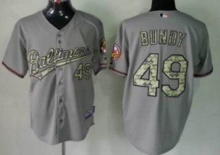 Baltimore Orioles #49 Dylan Bundy Gray With Camo Jersey