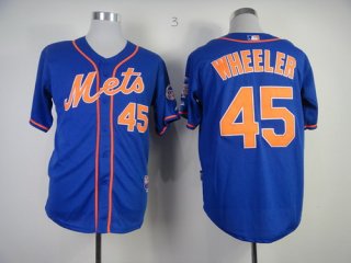 New York Mets #45 Zack Wheeler Blue Jersey