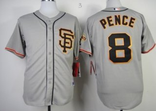 San Francisco Giants #8 Hunter Pence Gray SF Edition Jersey