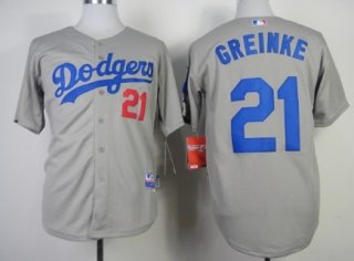 Los Angeles Dodgers #21 Zack Greinke 2014 Gray Jersey