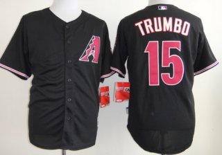 Arizona Diamondbacks #15 Mark Trumbo Black Jersey