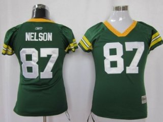 Green Bay Packers #87 Nelson Green Womens Field Flirt Fashion Jersey