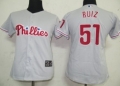 Philadelphia Phillies #51 Ruiz Gray Womens Jersey