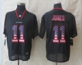 Nike Atlanta Falcons #11 Julio Jones 2014 USA Flag Fashion Black Elite Jersey