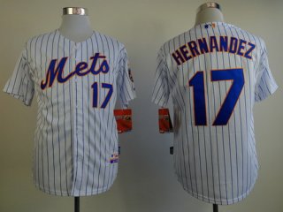 New York Mets #17 Keith Hernandez White Pinstripe Cool Base Jersey