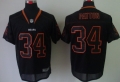 Nike Chicago Bears #34 Walter Payton Lights Out Black Elite Jersey