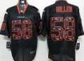 Nike Denver Broncos #58 Von Miller Lights Out Black Ornamented Elite Jersey
