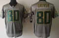 Nike Green Bay Packers #80 Donald Driver Gray Shadow Elite Jersey