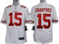 Nike San Francisco 49ers #15 Michael Crabtree White Limited Jersey