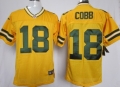 Nike Green Bay Packers #18 Randall Cobb Yellow Elite Jersey