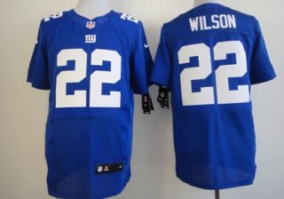 Nike New York Giants #22 David Wilson Blue Elite Jersey
